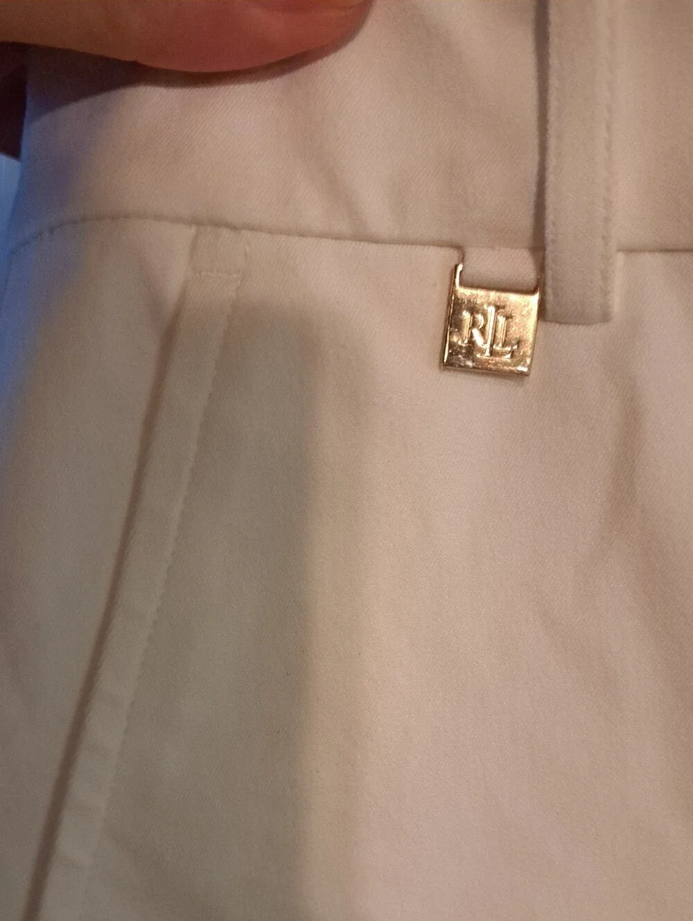 Ralph Lauren White Bermuda Shorts | Size 4 | EUC | Classic Preppy Faux Pockets - Picture 3 of 6